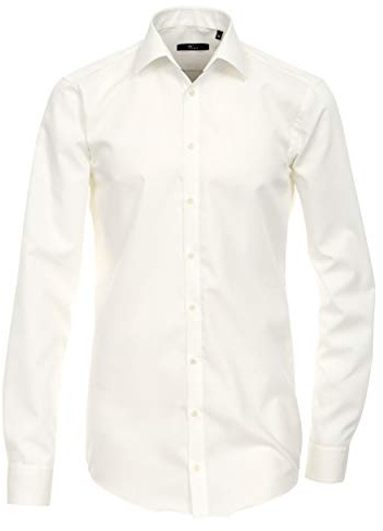 Venti Businesshemd extra Langer Arm 72cm Uni Modern Fit Weißbeige 44