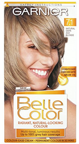 Garnier Belle Color 7.1 Dark Ash Blonde Permanent Hair Dye, Multi-tonal, Natural-looking Hair Colour with 98% Natural Origin Nourishing Conditioner