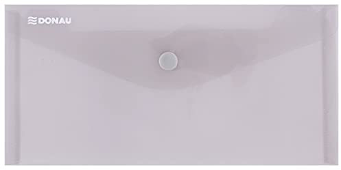 DONAU Umschlagmappe Schnappverschluss PP DL 180 Mikron Rauchig / / Typ-Umschlag/Art-Mit Schnappsperre/Index-N.a. / Material-Pp/Farbe-Rauchig/Format-DL/Dicke [mm]-180µm