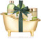 BRUBAKER Cosmetics Aloe Vera Love Badeset mit Wanne goldfarben 6-teilig