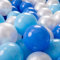 KiddyMoon 100 ∅ 7Cm Kinder Bälle Spielbälle Für Bällebad Baby Plastikbälle Made In EU, Baby Blau/Blau/Perle