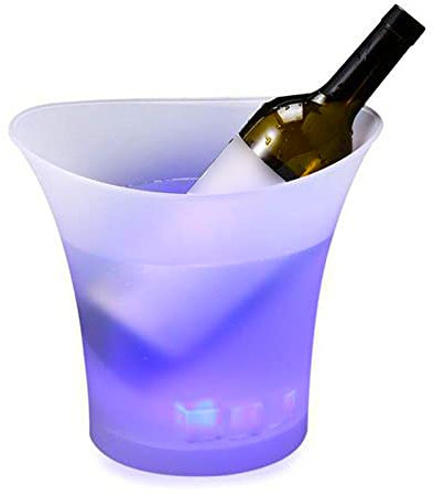 Smad Eimer, tragbare LED Eiskübel, 5L Eiskübel LED Eiswürfelbehälter, Sektkühler Getränkekühler Kühler, bunt Ice Basket für Bar, Party, KTV, Hotel, Haus, Bar Club Thema 3 pcs