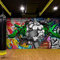 ZNNBH 3D Tapete Selbstklebende Wandkunst (B) 300X (H) 210Cm Graffiti Gym Club 3D Tapete Schlafzimmer Wand Wohnzimmer Shop Bar Cafe Wandbild Tapete Restaurant Kinderzimmer Wandbild Art Deco Wandbild