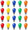 20er Pack Farbige 3w led glühbirne e27 Beleuchtung Glühbirnen, bunte glühbirnen für Hochzeit Halloween Weihnachten Party Bar,Gemischte Farben Rot Grün Blau Orange Gelb