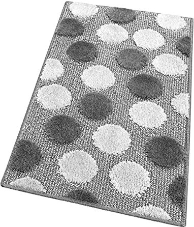 Tappeto Bagno Camera Antiscivolo Shaggy Moderno Scendi Doccia Assorbente MOD.iOS 50X80 Grigio