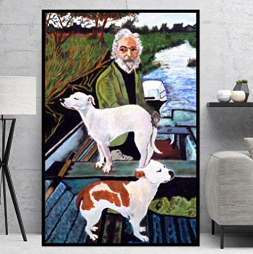 RUIYANMQ Leinwand Bild Goodfellas Mann Im Boot Mit Hunden Film Wandkunst Poster Für Wohnzimmer Home Decor Wz40Kq 40X60Cm Rahmenlos