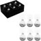 RSW INTERNATIONAL Christmas Set 6 Glass Bauble, Silver, 40mm
