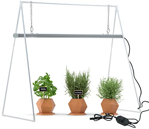 Parus by Venso Grow Light Duo mit Stativ LED Pflanzenlampe Vollspektrum 20W Anzuchtlampe LED Pflanzenleuchte für Gemüse, Kräuter und Blühpflanzen, Venso Ecosolutions, Wachstumslampe für Pflanzen