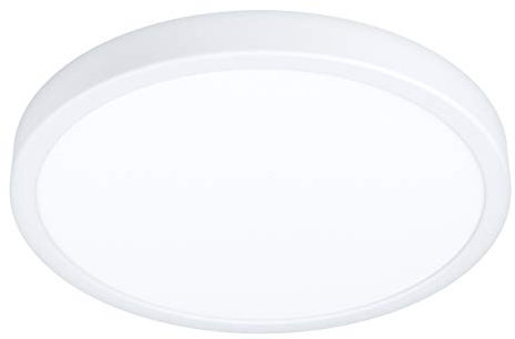 EGLO LED Deckenleuchte Fueva 5, Ø 28,5 cm, Aufbauleuchte, Bad-Deckenlampe aus Metall in Weiß und Kunststoff Leuchtfläche in Weiß, Badezimmer Lampe, LED Aufbaulampe neutralweiß, IP44