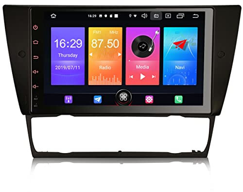 Erisin 9 Zoll Android 10 Auto Stereo Bluetooth GPS Nav DAB+ Radio für BMW 3er E90 E91 E92 E93 M3 Unterstützung CarPlay Android Auto Bluetooth 4G WiFi Mirror Link DVB-T2 SWC A2DP RDS 32GB ROM