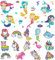 5D Diamond Painting Sticker Set für Kinder, 23 Stück DIY Karikatur Tiermalerei Tiere Diamant Aufkleber Kit [Diamant bilder für kinder] Diamant Malerei Kits für Aufkleber Farbemädchen Junge Geschenk