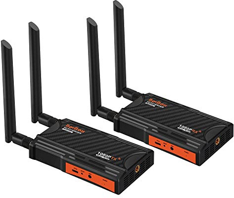 Wireless HDMI Transmitter and Receiver,1080P Full HD Wireless HDMI Extenders 820FT with Loop-Out and Support IR Remote Streaming from PC,Camera,Laptop,Netflix,Ps4/5 to HDTV/Projector/DSLR