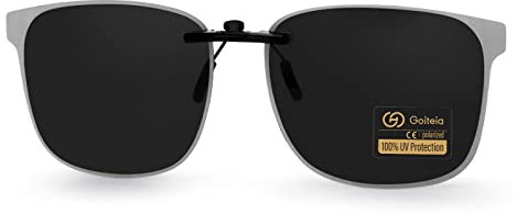 Goiteia Polarisierte Retro Clip auf Sonnenbrille über Verschreibung Brille Männer Frauen, UV400 & CE