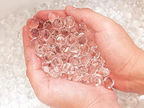 Risai Water Balls, 5000 pcs Crystal Gel Beads for Hydrogel Plants, Vase Filler Centerpiece Silicone Orbs, Non-Toxic Clear Jelly Gems Magic Growing Expanding Bead, Clear