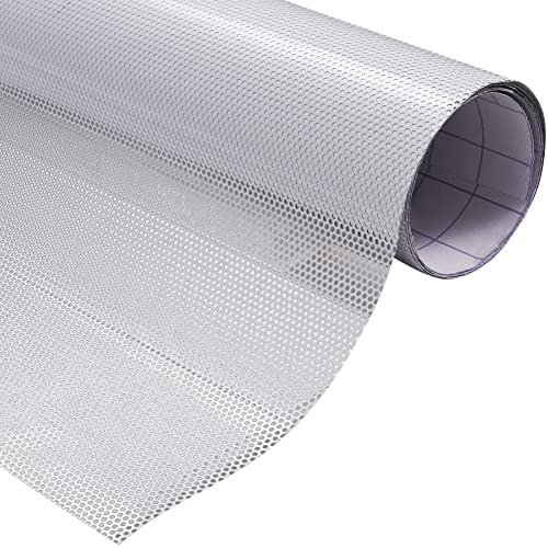 JSCARLIFE Película de Vinilo Perforada Blanca Para Ventana, Calcomanías de Malla y Privacidad Unidireccional Para Habitación y Puerta