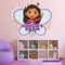 Themed Gabby's Dollhouse Wall Sticker - Gabby Personalised Name Butterfly Wall Art Kids Decal (60cm width x 50cm height)