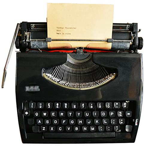 Tragbare Manuelle Schreibmaschine,Vintage Schreibmaschine,Alte Maschinen-Schreibmaschine,Flexible Tasten Klare Handschrift - Literarische Retro-Sammlung Geschenk,Black