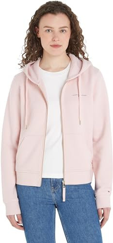 Tommy Hilfiger 1985 Reg Mini Corp Zip Hoodie Ww0ww39189, Giacche con zip Donna, Rosa (Whimsy Pink), XS