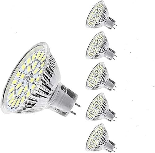 Bombilla LED GU5.3 220V 5W 6400K luz fría (5Pack) (luz fría 6400K)