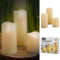 Cepewa LED Kerzenset Outdoor & Indoor | elfenbein | Ø7,5xH10cm H15cm H20cm | mit Timer und Flackerfunktion
