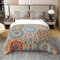 Reine Baumwolle Patchwork Blumen Bettbezug 200x200 Marokkanischer Stil Floral Tröster Abdeckung Bunte Böhmische Exotische Bettwäsche Weiche Atmungsaktive Bettbezug Stilvolle Bequeme Schlafzimmer Dekor