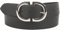 fashionchimp Basic Damengürtel aus 100% echtem Leder, Ledergürtel mit eleganter Doppelschließe, Breite ca. 3,3cm, Made In Germany (Marine-Montana, 130/BW115)