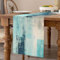 Tischläufer Frühling Sommer Blaugrün 33 x 183 cm Moderne Wohnzimmer Tischdecke Boho Deko Tischläufer für Esszimmer Party Küche Tisch Drinnen Urlaub Dekoration
