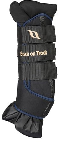 Back on Track Royal Quick Wraps Deluxe für Pferde 2033 mit Welltex-Technologie, paarweise verkauft, Marineblau, Größe M (35,6 cm)