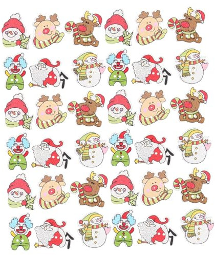NUOBESTY 50 Stück Weihnachtsknöpfe Aus Holz Klein Aus Holz 2-loch-holzknöpfe Schneemann-schaltfläche Dekorative Holzknöpfe Konfetti Aus Holz Pulloverknöpfe Zubehör Hölzern Kind Knopf