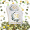 300 Stück Konfetti 30. Geburtstag Deko Grün, 40 Servietten für Frauen Männer, Streudeko Gold, Confetti, Partydekorationen für Tischdekorationen