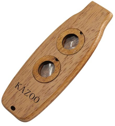 Tragbares kleines Kazoo-Doppelloch aus Holz, Kazoo-Begleitung, Musikinstrument für Ukulelen, Gitarre, Kazoo-Instrumente aus Holz