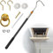 CMANLNYK Scalable Loft Ladder Pole Kit - Loft Ladder Pole with Hook, Loft Hatch Pole, Attic Ladder Pull Hook Tool, Loft Ladders Pull Down Hook Pole Set for Home Hotel Apartment