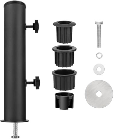 Jemcgrl Tube de support pour parapluie pour extérieur, base de tube de parapluie en pierre extérieure, support de tube de parapluie de table, support de tube de parapluie DIY