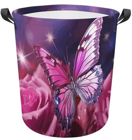 XZHWSZD Grand Panier à Linge Pliable et étanche-Panier à Linge Pliable-Sac à Linge Rose-Panier à Linge Sale Autonome pour Le Linge,la Chambre à Coucher,Le dortoir