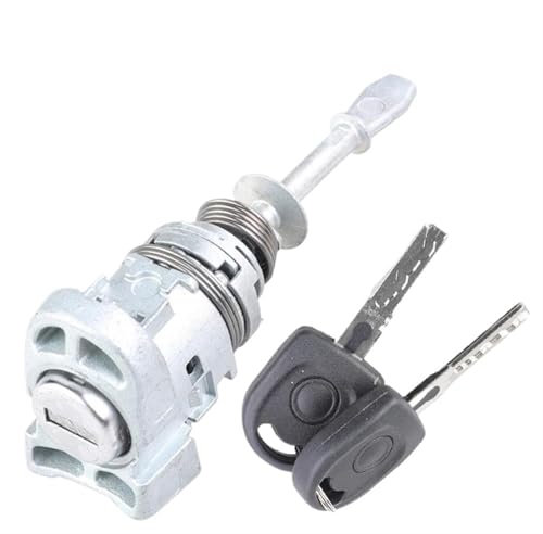 Barillet Serrure Porte avec Clé Voiture, pour VW pour Touran pour Caddy 2003, 2004, 2005, 2006, 2007, 2008, 2009, 2010, 2015 Serrure Porte Servomoteur