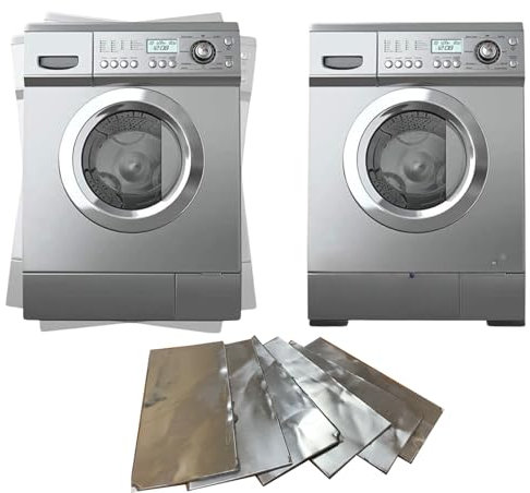 PLACA AUTOADHESIVA ANTIVIBRATORIA | Para Lavadora,Aire acondicionado,Maquina industrial,Electrodomesticos,Puertas,Interior de Coches y Caravanas | Reduce el ruido y vibracion | 10 Unidades de 20x10cm