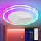DWDVBL RGB Moderno Ventilatore da Soffitto con Luce Silenzioso 50CM 48W Reversibile Motore Ventilatore da Soffitto Telecomando &APP Plafoniera con Ventilatore LED Dimmerabile