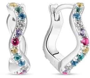 Ohrringe Ellera Waves Bunt Medio Sterlingsilber 925