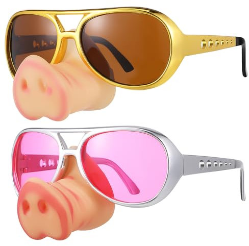 NAMOARLY 2pcs Glasses for Boys and Girls Fun and Creative Halloween Party Accessories Unique Costume Props for Cosplay Birthday Celebrations and Memorable Photos