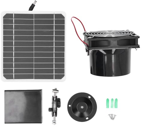 Ventilateur d'échappement à énergie Solaire Efficient 50W 12V Kit de Panneau monocristallin avec Stockage de Batterie pour Une Utilisation 24h / 24
