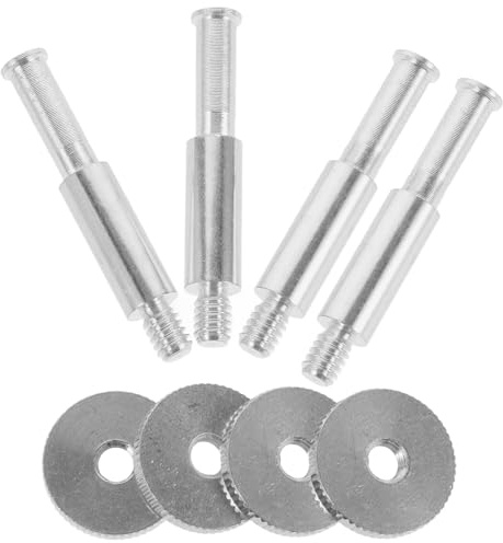 Mikrofon Stativadapter 4 Stück Metall Silber für Stative | Gewindeadapter 1/4, für Mikrofonständer und Suspension Stand, Kompakt Verpackt
