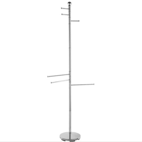 Piantana Porta Accappatoio in Acciaio Cromato – 6 Bracci alta 177 cm