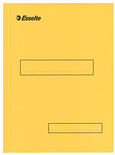 Esselte Boîte de 100 Sous-dossiers à 2 Rabats pour Dossiers Armoire et Tiroir 160 g - Jaune