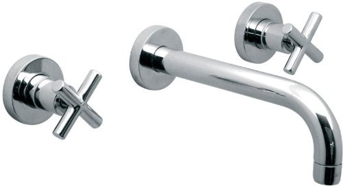 Vado ELW-109L-C/P Chrome Elements Water Three Hole Basin Mixer With