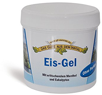 Gel de hielo con mentol refrescante y gel de eucalipto para todo tipo de pieles. Fabricado en Alemania. 200 m. Incluye 1 regla de papel de piedra 4betterdays.