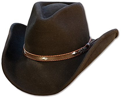 Westernwear-Shop Stars & Stripes Wollfilzhut Dallas Black - schwarz Edition Westernhut Cowboyhut Westernkleidung Filzhut f??r Damen und Herren (Medium) Schwarz