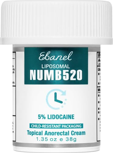 Ebanel 5% Lidocaine Numbing Cream, Pain Relief Burn Itch Numb Cream