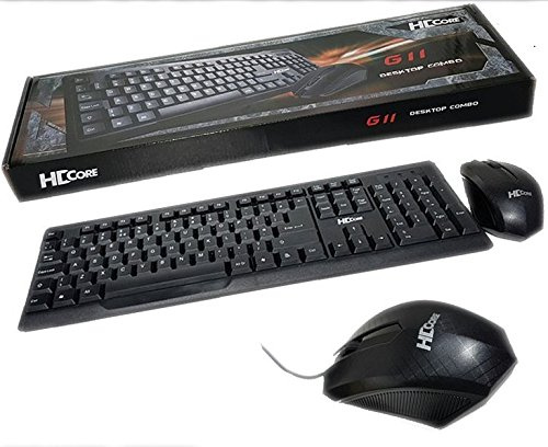 Xclio G11 Slim Keyboard and 3 Button Mouse Set USB Spill Resistant