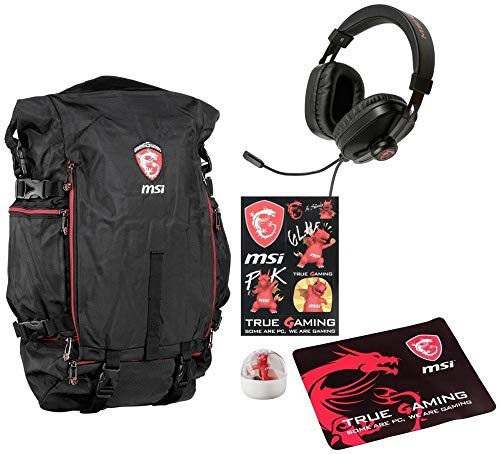 MSI GT XMAS - Set da gioco con tappetino per mouse, portachiavi con drago, adesivi e cuffie