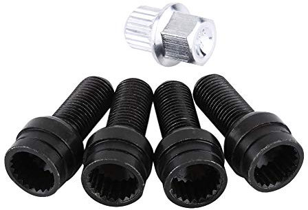 Keenso Auto Radbolzen, 4 Stk. Auto M14* 1,5mm Stahl Radbolzen Reifen Sicherheitsschraube Autoreifen Diebstahlschutz Felgenschloss Radbolzen für,